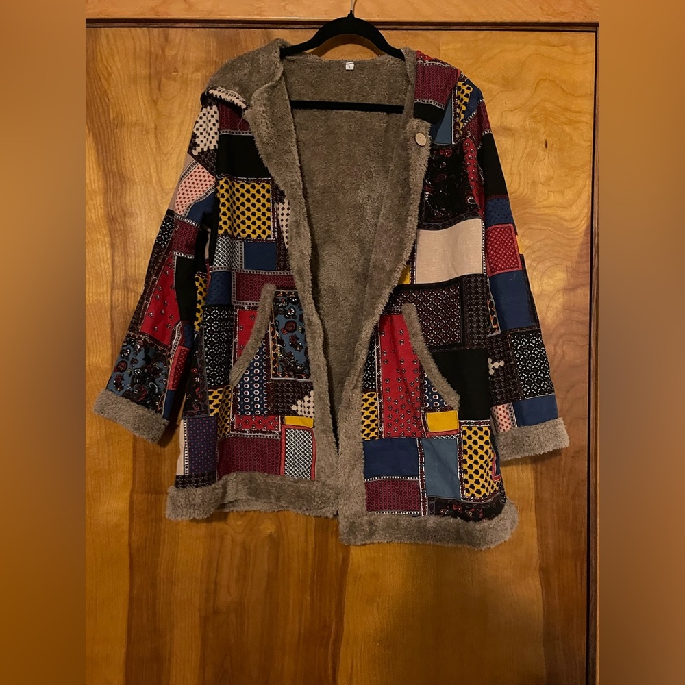 Patchwork Hooded Jacket - image 5